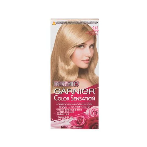 Garnier color sensation barva za lase za barvane lase za vse vrste las 40 ml odtenek 9,13 cristal beige blond poškodovana škatla