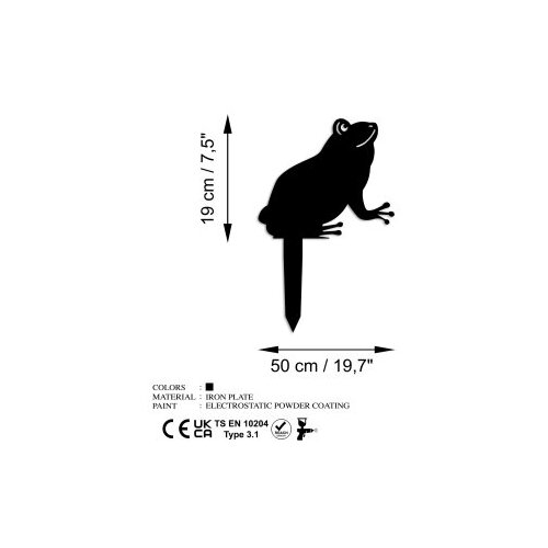 Wallxpert Dekorativna figura Žaba 01, 34x22 cm, 1,5 mm Slike
