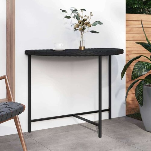 vidaXL Vrtni stol crni 100 x 50 x 75 cm od poliratana Cene
