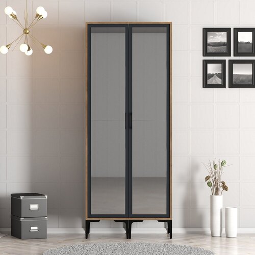 Hanah home Ormar Kumsal RR, 80x201,4x47,5 cm, Antracit Cene