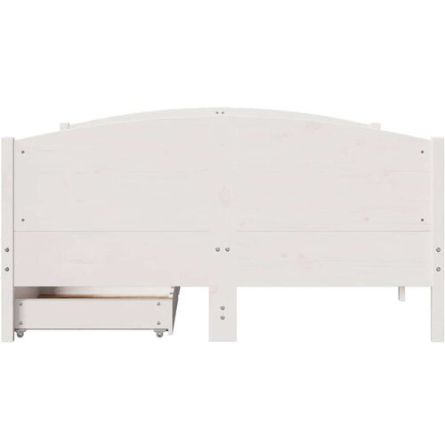 VidaXL Okvir kreveta bez madraca bijeli 140x200 cm od masivne borovine Slike