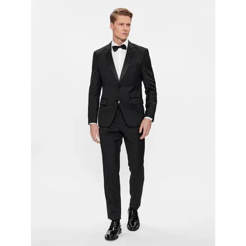 Boss Obleka H-Huge-2Pcs-Tux-224 50493306 Črna Slim Fit