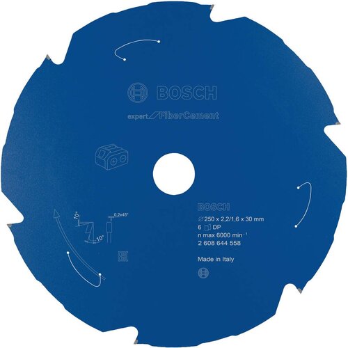 Bosch Expert for Fibre Cement list kružne testere za akumulatorske testere 250x2,2x30 T6 Slike