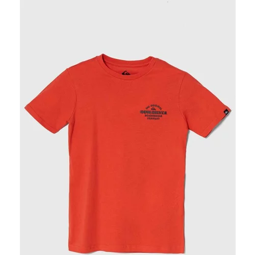 Quiksilver Otroška bombažna kratka majica TRADESMITHYTH rdeča barva