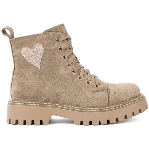 Shelvt Beige workers with a heart and a thick sole Cene