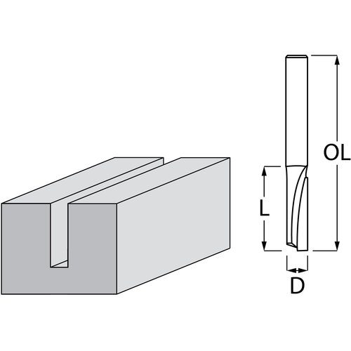 Makita straight bit 1 flute 6x19x50,8mm D-47416 Cene