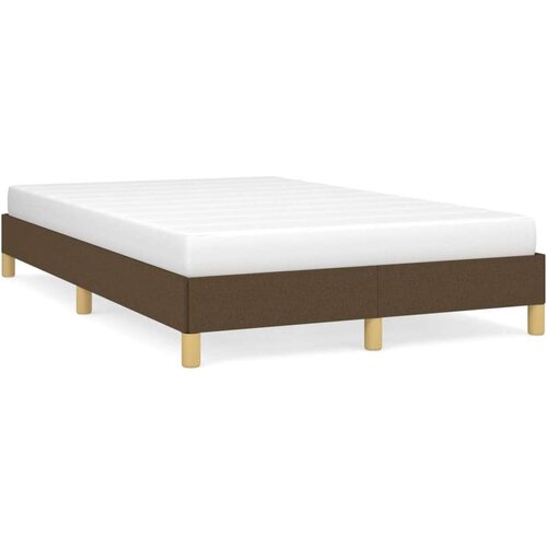  Posteljni okvir temno rjav 120x190 cm tkanina Slike