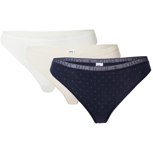 Tommy Hilfiger Underwear Tangice kremna / nočno modra / bela