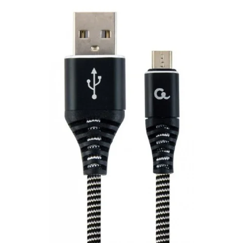 Cablexpert CC-USB2B-AMMBM-2M-BW USB cable USB 2.0 USB A Micro-USB B Black