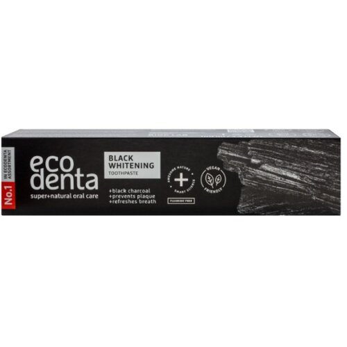 Ecodenta Expert Black Whitening crna zubna pasta za izbjeljivanje bez fluorida 100 ml Slike