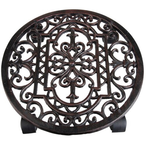 Esschert Design Metalni mobilni stalak za tegle za bilje &amp;oslash; 29 cm Ornament &amp;ndash; Slike