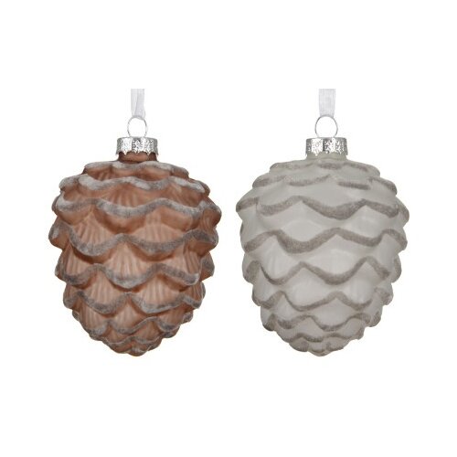 DEKOR DOM dekoracija - hanging pinecone glass 9.5cm 071833 - brown/transparent - kmg ( 045650 ) Slike
