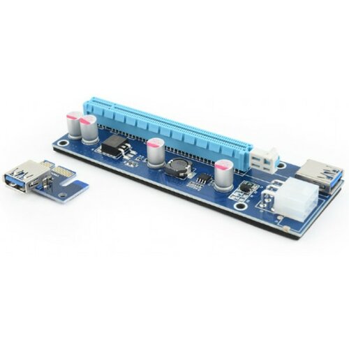 Gembird RC-PCIEX-03 PCI-Express riser add-on card, PCI-ex 6-pin power connector Cene