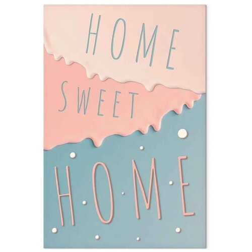 Slika - Inscriptions: Home Sweet Home (1 Part) Vertical 80x120 Na talijanskom platnu Slike