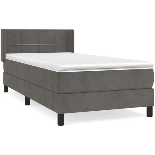Box spring krevet s madracem tamnosivi 100x200 cm bar&amp;scaron;unasti Slike
