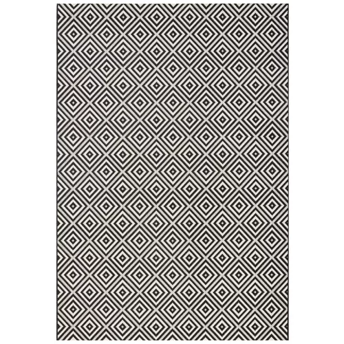 NORTHRUGS crno-bijeli vanjski tepih Karo, 140 x 200 cm