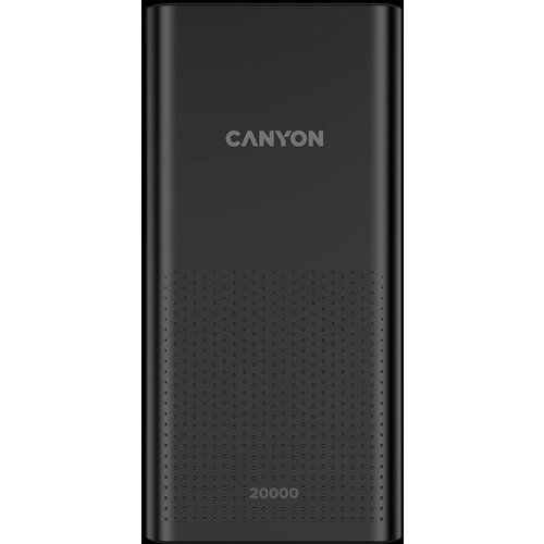 Canyon PB-2001 Power bank 20000mAh Li-poly battery Input 5V/2A Output 5V/2.1AMax 144*69*28.5mm 0.440Kg Black Cijene