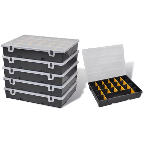 vidaXL Škatle za organiziranje in shranjevanje 6 kosov, (20767523)