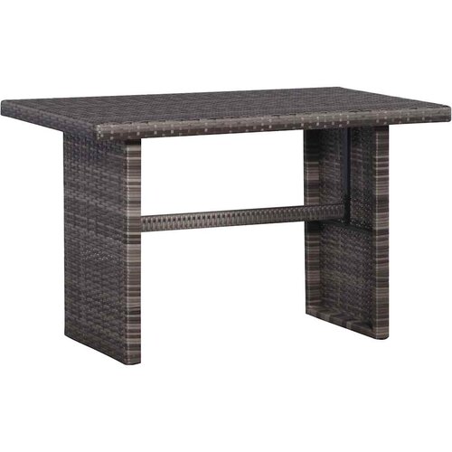  3-dijelni bistro set od poliratana s jastucima sivi Slike