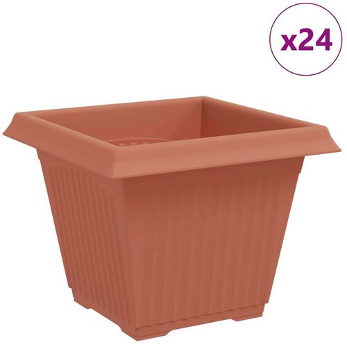  Kvadratna saksija za cvijeće 24 pcs Crvena cigla Slike