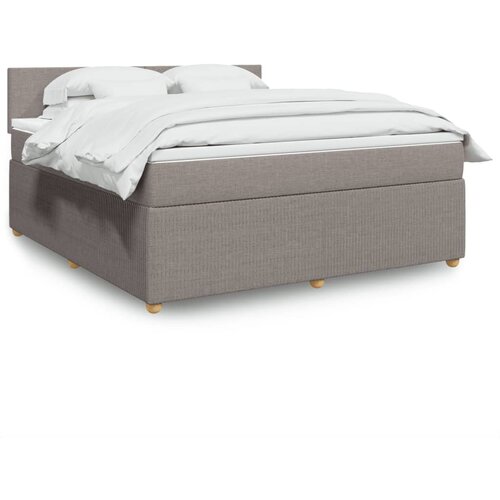 vidaXL Box spring postelja z vzmetnico taupe 180x200 cm blago Cene