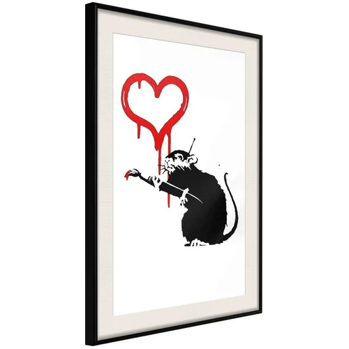  Poster - Banksy: Love Rat 20x30