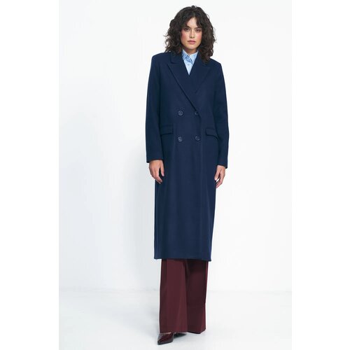 Nife Woman's Coat PL20 Navy Blue Slike