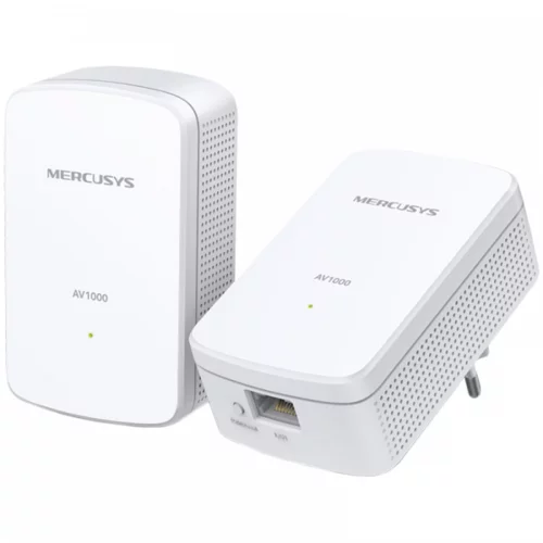 Mercusys MP500KIT AV1000 Gigabit Powerline Starter Kit, 1000 Mbps High-Speed, Advanced HomePlug AV2, 1 x Gigabit Port, Power Sav