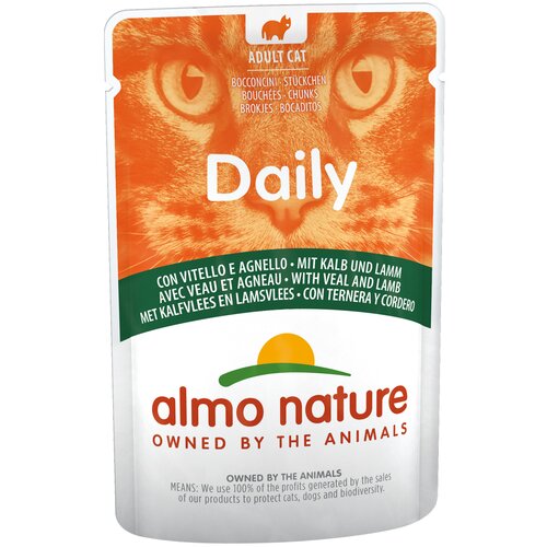 Almo Nature Daily Ekonomično pakiranje Menu Pouch 24 x 70 g - teletina i janjetina Cijene