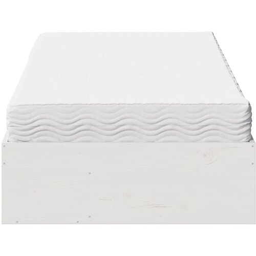  Dnevni krevet s madracem bijeli 100x200 cm puno drvo bor Slike