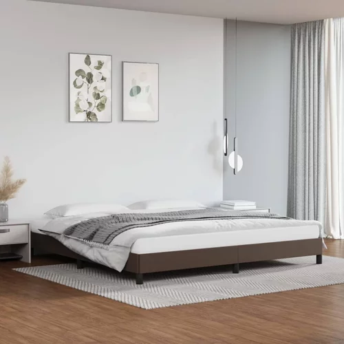 vidaXL Okvir za krevet smeđi 200x200 cm od umjetne kože