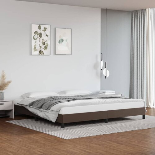 VidaXL Posteljni okvir rjav 200x200 cm umetno usnje Slike