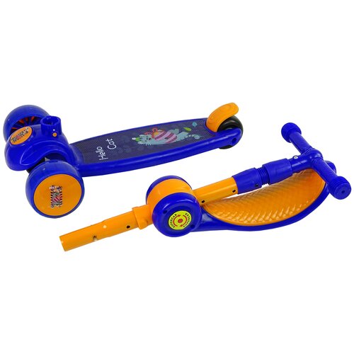 Lean Toys Trikolesni skiro in poganjalec z lučkami in glasbo Modra lea Slike