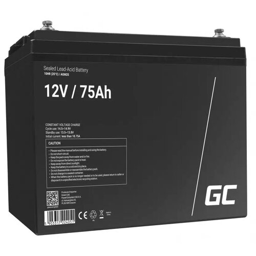  Baterija Green Cell AGM, 12V, 75Ah, VRLA, bez održavanja Slike