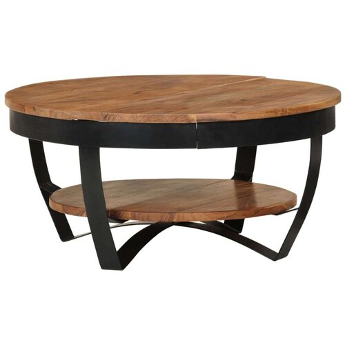  Stolić za kavu 65 x 65 x 32 cm od masivnog bagremovog drva Slike