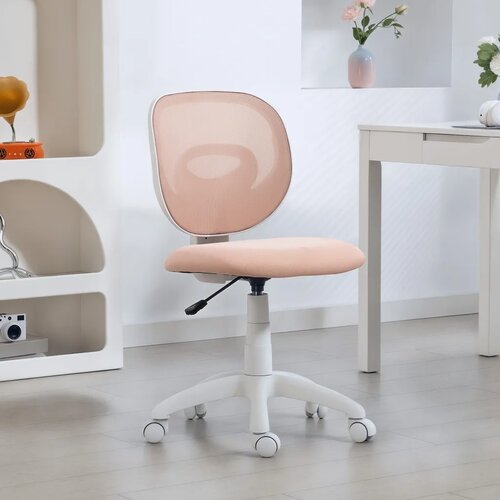  Ergonomska uredska stolica s naslonom u obliku slova C podesiva visina roza Slike