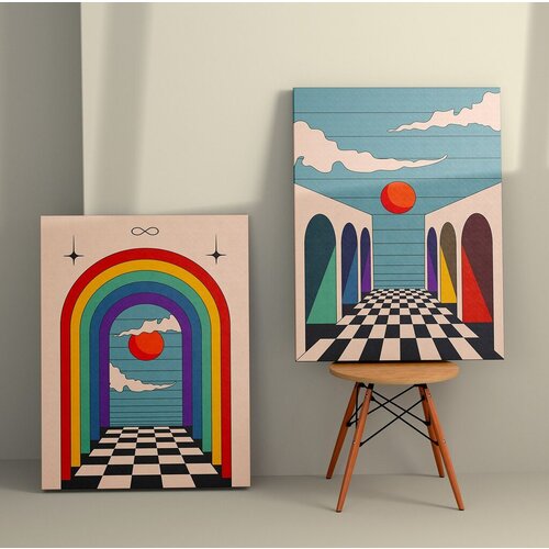 Wallity zidna dekoracija 2KNV4287, 50 x 70cm, 2 komada Cene