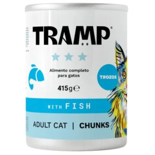 TRAMP 3* Cat Chunks With Fish - Kosi ribe za odrasle mačke, 8 x 415 g, (5000008098) Cene