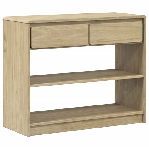 Maison Chic konzolna miza - miza ob steni SAUDA hrast 89,5x36,5x73 cm trdna borovina, (21785901) Slike