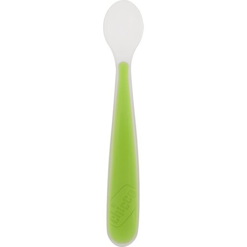 Chicco Soft Silicone žlička 6m+ Green 1 kos Slike