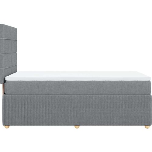 VidaXL Krevet s oprugama i madracem svjetlosivi 100x200 cm od tkanine Slike