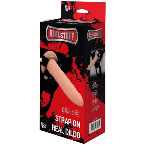 DREAMTOYS RealStuff Strap-On - ozek strap-on dildo (naravni) Slike