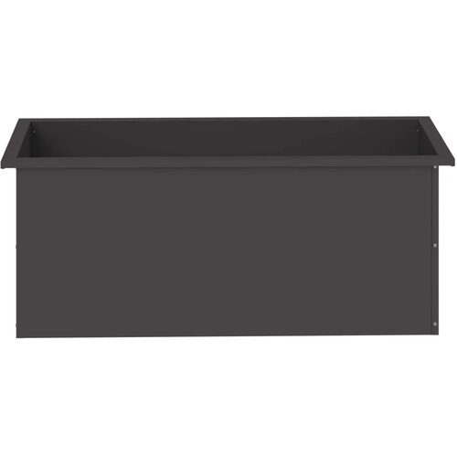  Vrtna posuda za sadnju s LED svjetlom 2 kom. Crna - Crna 40 x 100 x 40 cm 2 Slike