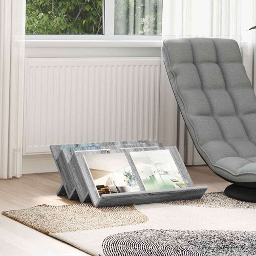  Regal za revije Siva Sonoma 65 x 53 x 28,5 cm Konstruiran les, (5000214278) Cene