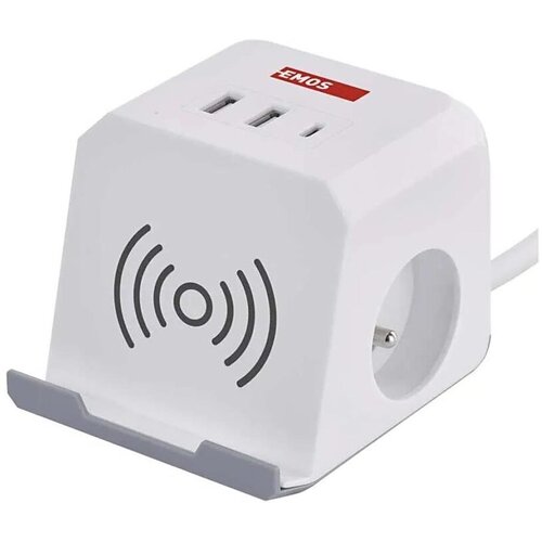  Produžni kabl kocka sa bežičnim QI punjenjem 2Z +2xUSB-A+1xUSB-C 2m bela Cene