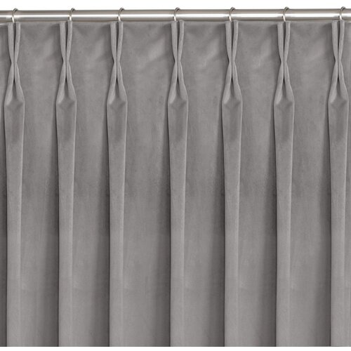  Curtain VILA color gray style classic flex 9.5 cm with double pleat velvet 135x270 HOMEDE Slike