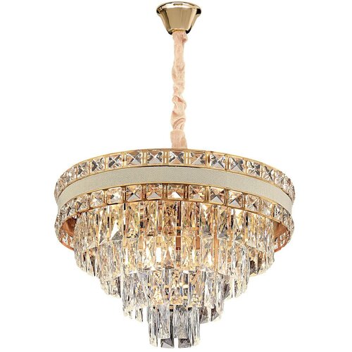 Toolight Visilica s kristalima G048-CP 50CM GOLD Slike