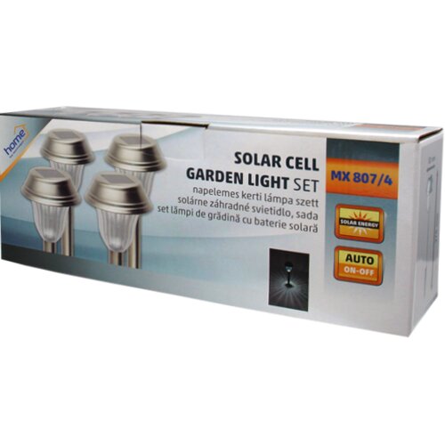 Home Solarna vrtna LED lampa, metalna, set 4 komada, 200 mAh - MX 807/4 Slike