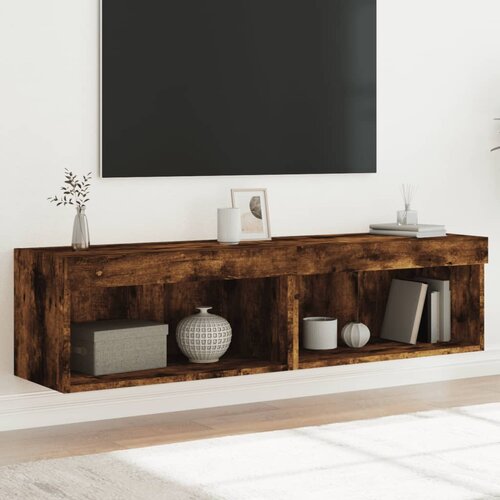 vidaXL TV omarica z LED lučkami 2 kosa dimljeni hrast 60x30x30 cm Cene