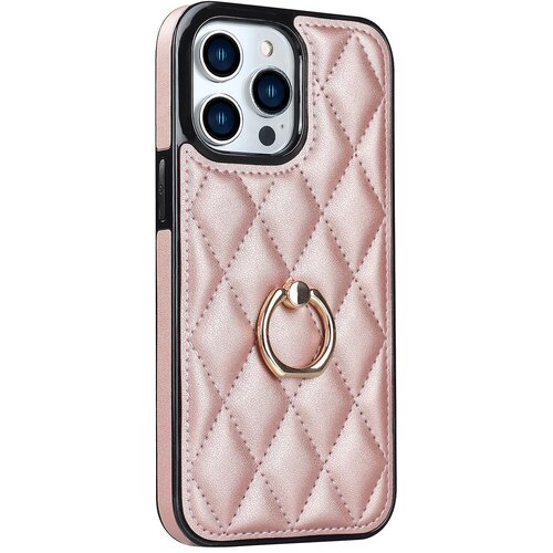 INORCO Za iPhone 12 Pro Max Protipra&amp;scaron;na torbica za telefon iz PU usnja+TPU, &amp;scaron;ivanje romba, držalo za prstan, stojalo za telefon, (22036753) Slike